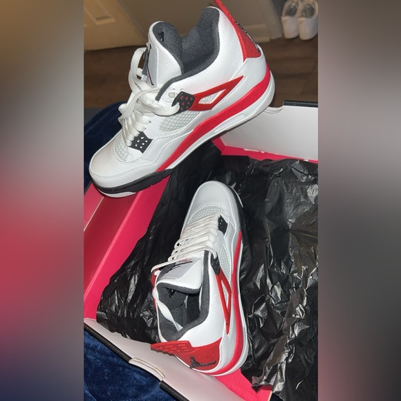 Nike Air Jordan 4 Retro Red Cement Men's Size 7 - Picture 1 of 4